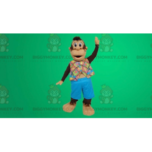 Kostým roztomilé opice BIGGYMONKEY™ s maskotem v havajské