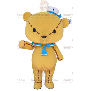 Γιγαντιαία κίτρινη στολή μασκότ Teddy BIGGYMONKEY™ με καπέλο