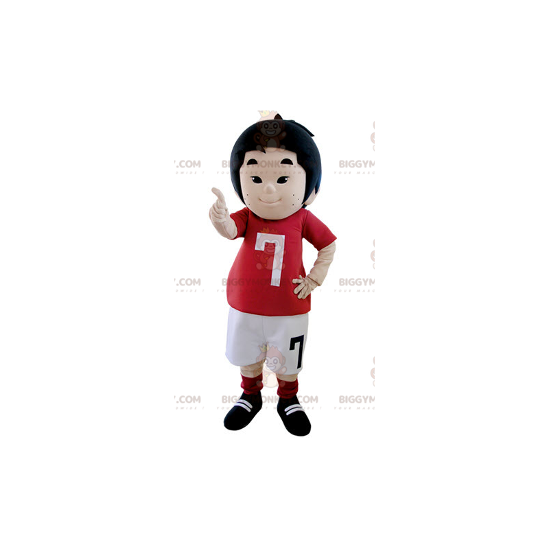Traje de mascote Little Boy BIGGYMONKEY™ vestido com roupa de Traje de mascote Little Boy BIGGYMONKEY™ vestido com roupa de