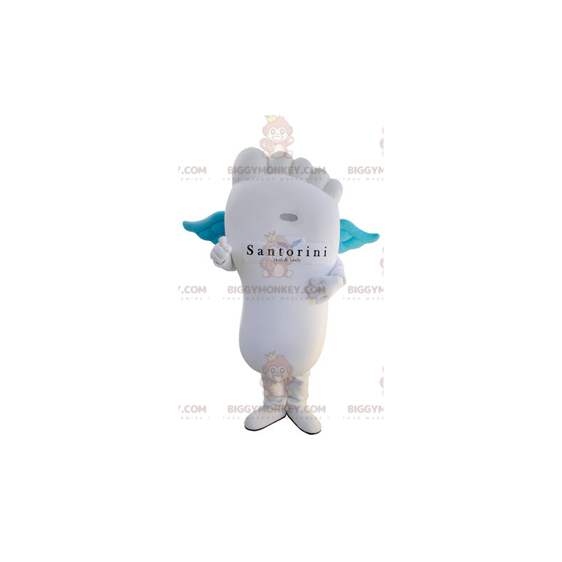 Costume de mascotte BIGGYMONKEY™ de pied blanc géant avec des Costume de mascotte BIGGYMONKEY™ de pied blanc géant avec des