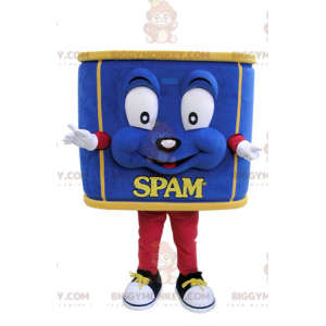 Giant Tin Can BIGGYMONKEY™ Mascot Costume. Blue BIGGYMONKEY™