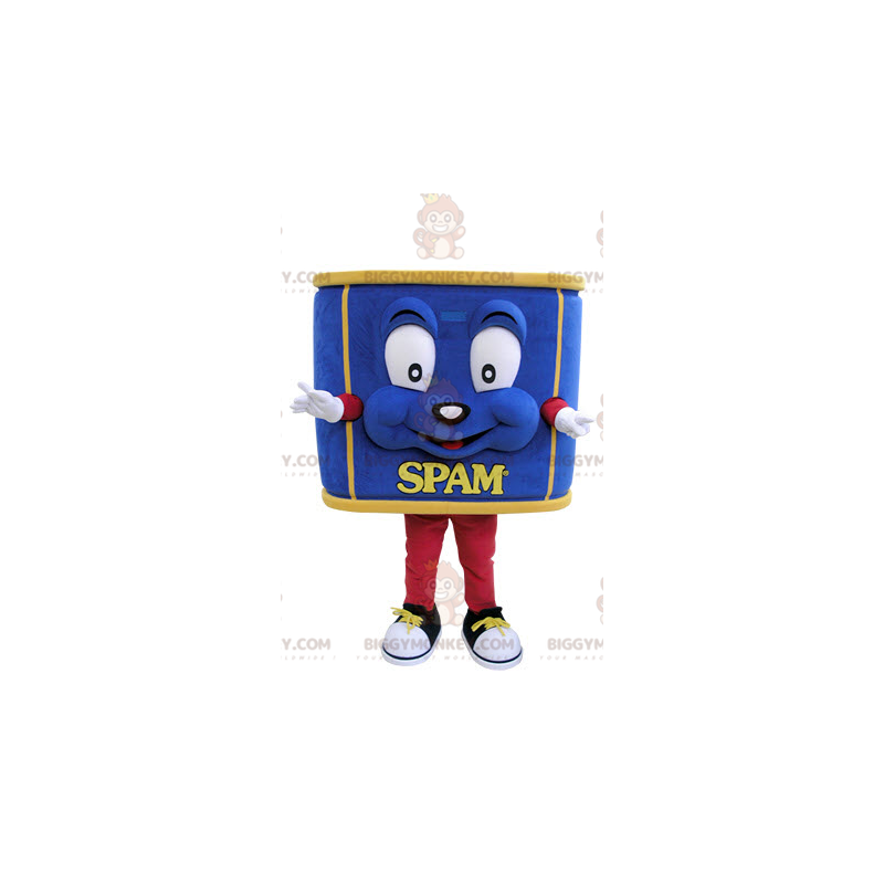 Costume de mascotte BIGGYMONKEY™ de boite de conserve géante. Costume de mascotte BIGGYMONKEY™ de boite de conserve géante.