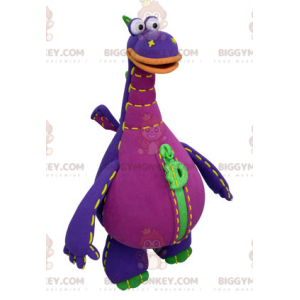 Giant Purple Green and Orange Dragon BIGGYMONKEY™ Mascot