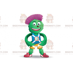 Kostium maskotki BIGGYMONKEY™ zielono-czerwony karczoch w