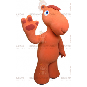 Orange Camel with Blue Eyes BIGGYMONKEY™ Mascot Costume -