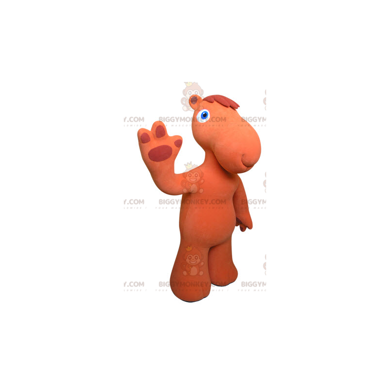 Orange Camel with Blue Eyes BIGGYMONKEY™ Mascot Costume -