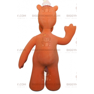 Traje de mascote de camelo laranja com olhos azuis BIGGYMONKEY™