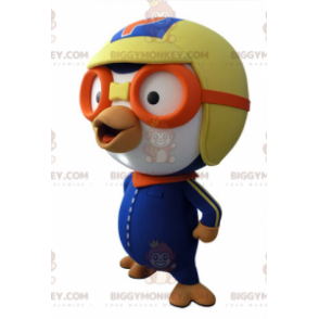 Kostým modrobílého ptáka BIGGYMONKEY™ v kostýmu pro letce - Pták maskot - BIGGYMONKEY_05109 - BiggyMonkey.com