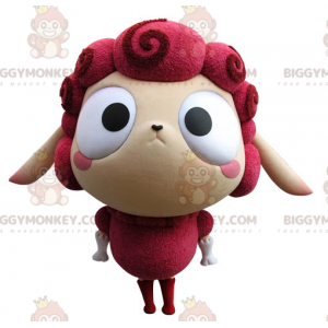 Very Funny Pink and Beige Sheep BIGGYMONKEY™ Mascot Costume -