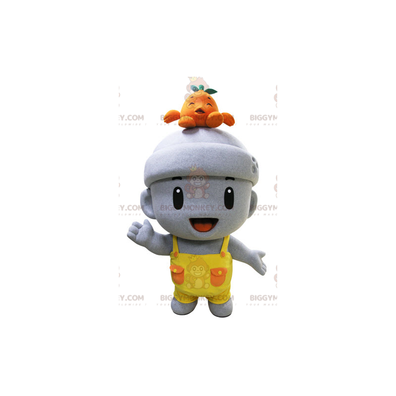 BIGGYMONKEY™ Costume da mascotte Pupazzo di neve grigio molto BIGGYMONKEY™ Costume da mascotte Pupazzo di neve grigio molto
