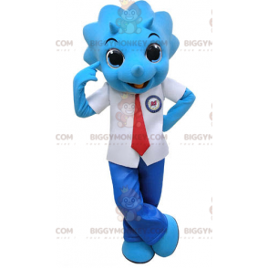 Kostým maskota modrého nosorožce BIGGYMONKEY™ v obleku s kravatou - Džungle zvířata - BIGGYMONKEY_05129 - BiggyMonkey.com