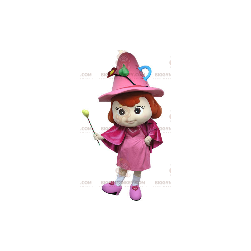 BIGGYMONKEY™ Pink Fairy Mascot Costume with Hat and Wand – BIGGYMONKEY™ Pink Fairy Mascot Costume with Hat and Wand –