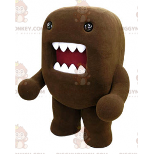 Domo Kun Big Mouth Brown Monster BIGGYMONKEY™ maskottiasu -