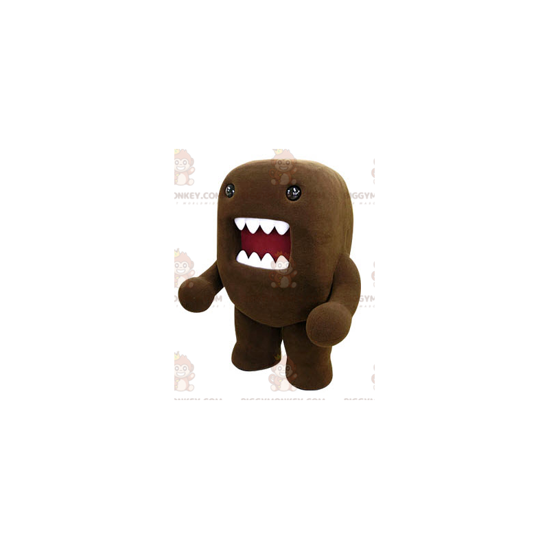 Domo Kun Big Mouth Bruin Monster BIGGYMONKEY™ Mascottekostuum - Monster mascottes - BIGGYMONKEY_05149 - BiggyMonkey.com