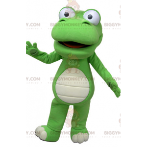 Gigantische groene en witte krokodil BIGGYMONKEY™