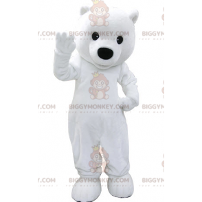 Weißer Teddy-Eisbär BIGGYMONKEY™ Maskottchen-Kostüm -