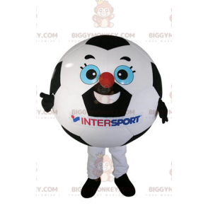 Sort og hvid fodbold BIGGYMONKEY™ maskotkostume -