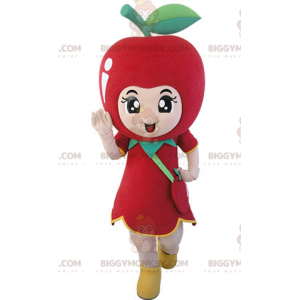 Kæmpe rødt æble BIGGYMONKEY™ maskotkostume. Frugt BIGGYMONKEY™