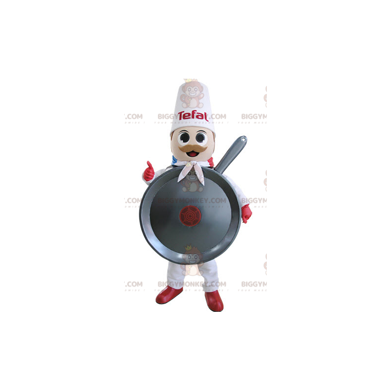 Kostium maskotka szefa kuchni gigantycznej patelni BIGGYMONKEY™ Kostium maskotka szefa kuchni gigantycznej patelni BIGGYMONKEY™