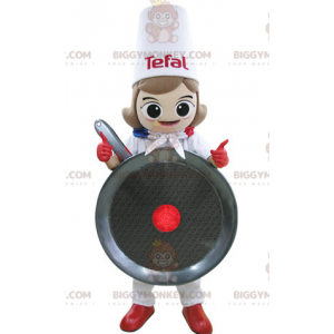 Chef Giant Skillet BIGGYMONKEY™ maskottiasu - Miesten maskotit - BIGGYMONKEY_05179 - BiggyMonkey.com