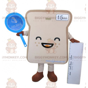 Costume de mascotte BIGGYMONKEY™ de tranche de pain de mie