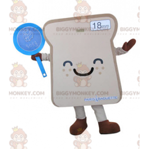 Στολή μασκότ με Giant Smiling Bread Slice BIGGYMONKEY™ -