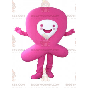 Pink Ribbon BIGGYMONKEY™ Mascot Costume. Aids red ribbon -