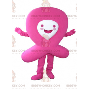 BIGGYMONKEY™-mascottekostuum met roze lint. Aids rood lint - Niet-geclassificeerde mascottes - BiggyMonkey.com