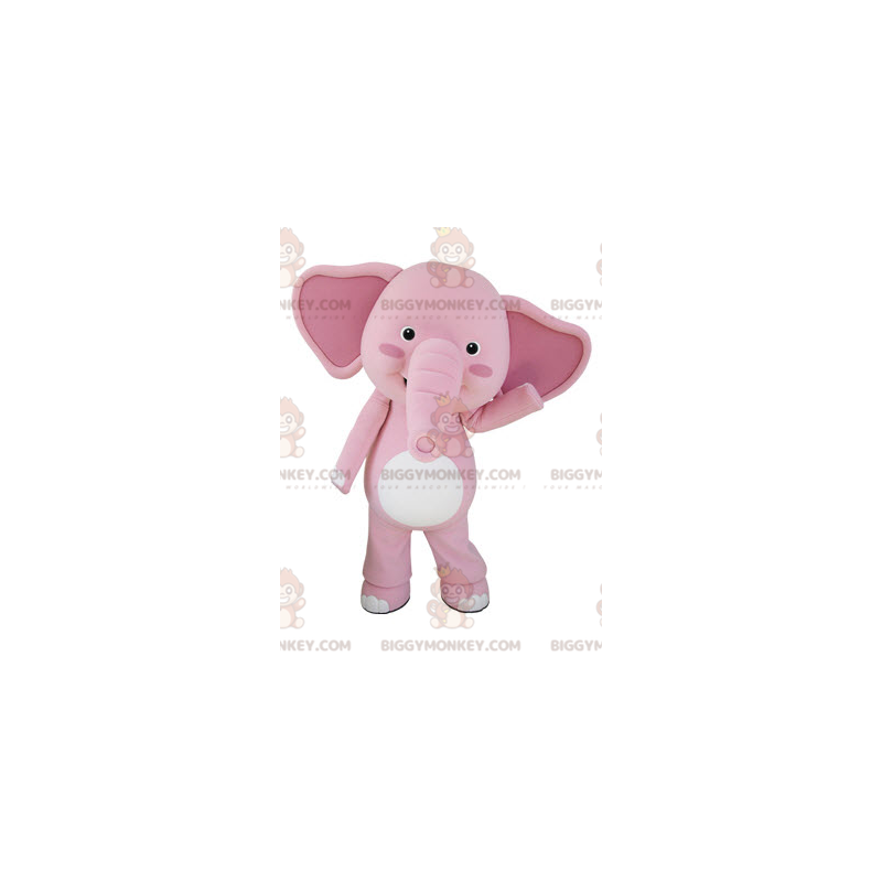 Kostým maskota obřího růžového a bílého slona BIGGYMONKEY™ – Kostým maskota obřího růžového a bílého slona BIGGYMONKEY™ –