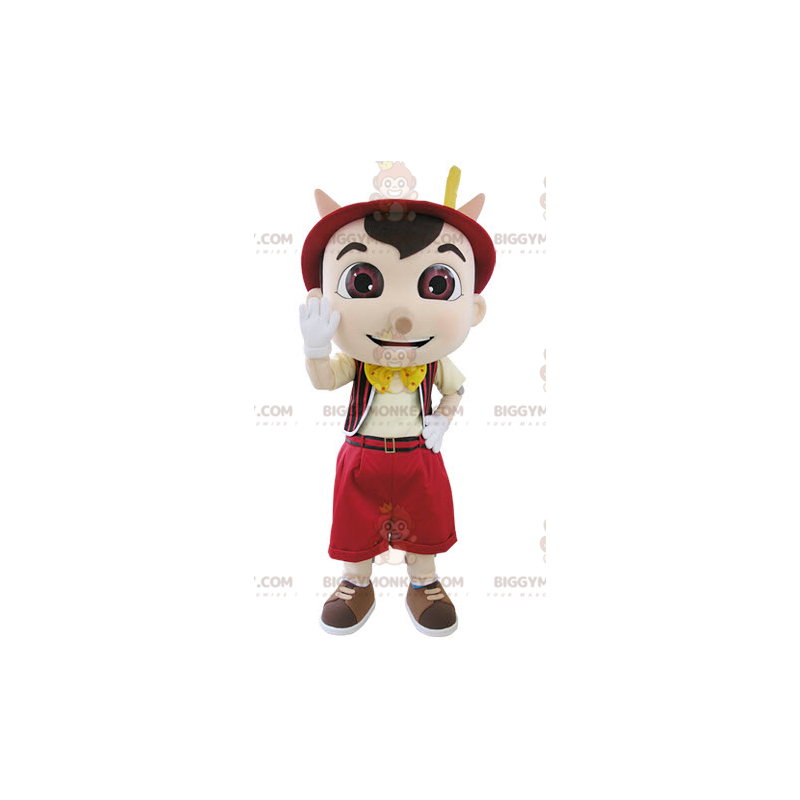 Disfraz de mascota BIGGYMONKEY™ de la famosa marioneta de Disfraz de mascota BIGGYMONKEY™ de la famosa marioneta de