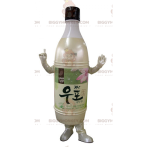  BIGGYMONKEY™ Costume da mascotte Bottiglia di plastica beige gialla e rosa - Mascottes Bouteilles - BiggyMonkey.com