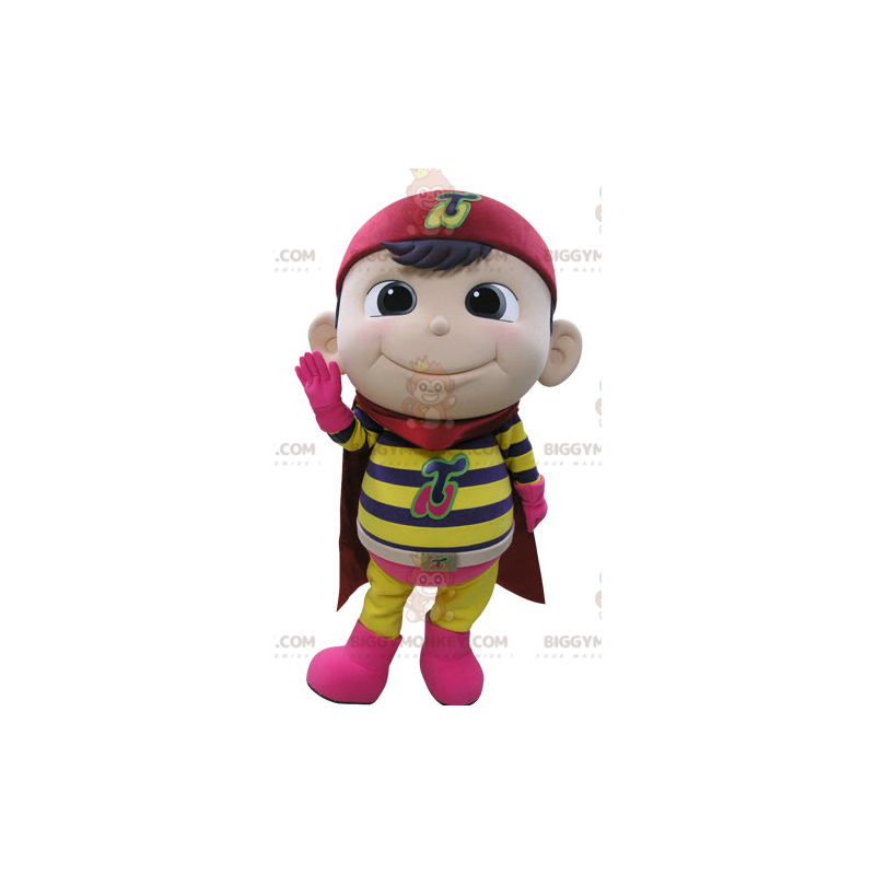Child's BIGGYMONKEY™ mascot costume dressed as a superhero -