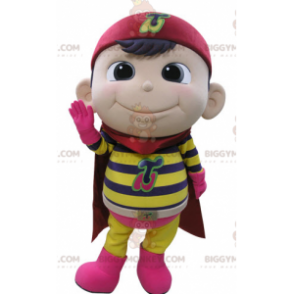 Child's BIGGYMONKEY™ mascot costume dressed as a superhero -