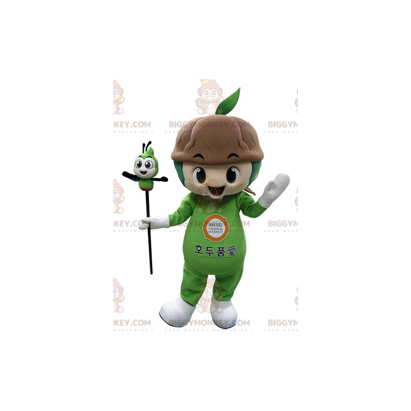 Groene plant met aarde BIGGYMONKEY™ mascottekostuum - Groene plant met aarde BIGGYMONKEY™ mascottekostuum -