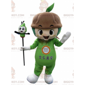Kostým maskota Zelená rostlina s půdou BIGGYMONKEY™ –