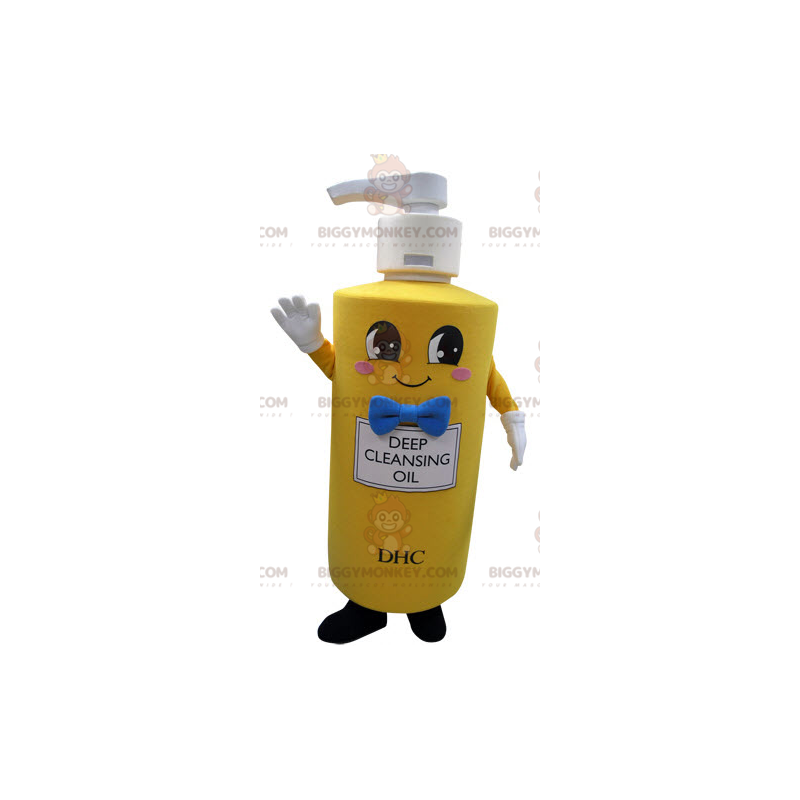 Traje de mascote de garrafa de sabão amarelo BIGGYMONKEY™. Soap Traje de mascote de garrafa de sabão amarelo BIGGYMONKEY™. Soap