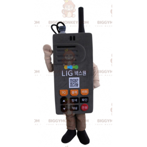 Giant grå telefon Walkie Talkie BIGGYMONKEY™ maskotdräkt - Telefon maskot - BIGGYMONKEY_05211 - BiggyMonkey.com