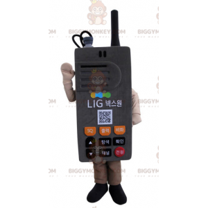 Kæmpe grå telefon walkie talkie BIGGYMONKEY™ maskot kostume -