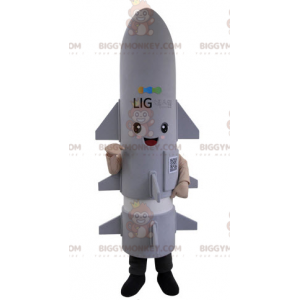 Στολή μασκότ Giant Grey Rocket Missile BIGGYMONKEY™ - Μη ταξινομημένες μασκότ - BIGGYMONKEY_05212 - BiggyMonkey.com