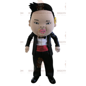 Evil Looking Asian Man BIGGYMONKEY™ Mascot Costume -