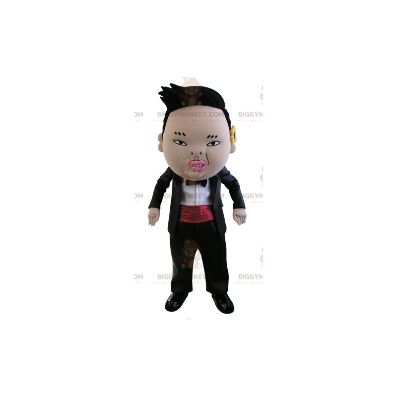 Evil Looking Asian Man BIGGYMONKEY™ Mascot Costume -