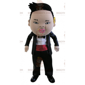 Evil Looking Asian Man BIGGYMONKEY™ Mascot Costume -