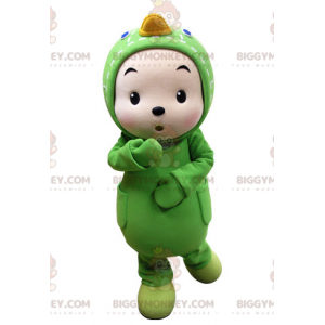 Costume da mascotte BIGGYMONKEY™ da bambino anatra verde -