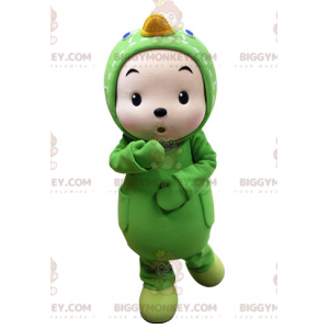 Green Duck Child BIGGYMONKEY™ maskotkostyme - Ender maskot - BIGGYMONKEY_05223 - BiggyMonkey.com