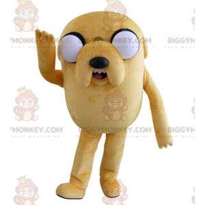 BIGGYMONKEY™ Mascot Costume Big Mean Looking Yellow Dog With