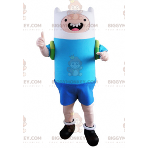 Boy's BIGGYMONKEY™ Mascot Costume Blue & White Dress Up -