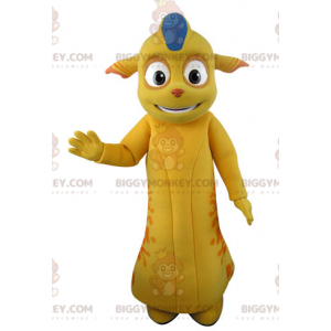 BIGGYMONKEY™ Mascot Costume Yellow and Orange Monster with