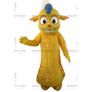 BIGGYMONKEY™ Mascot Costume Yellow and Orange Monster with