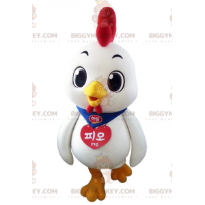 Giant White and Red Rooster Hen BIGGYMONKEY™ Mascot Costume –