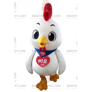 Στολή μασκότ με Giant White and Red Rooster Hen BIGGYMONKEY™ -